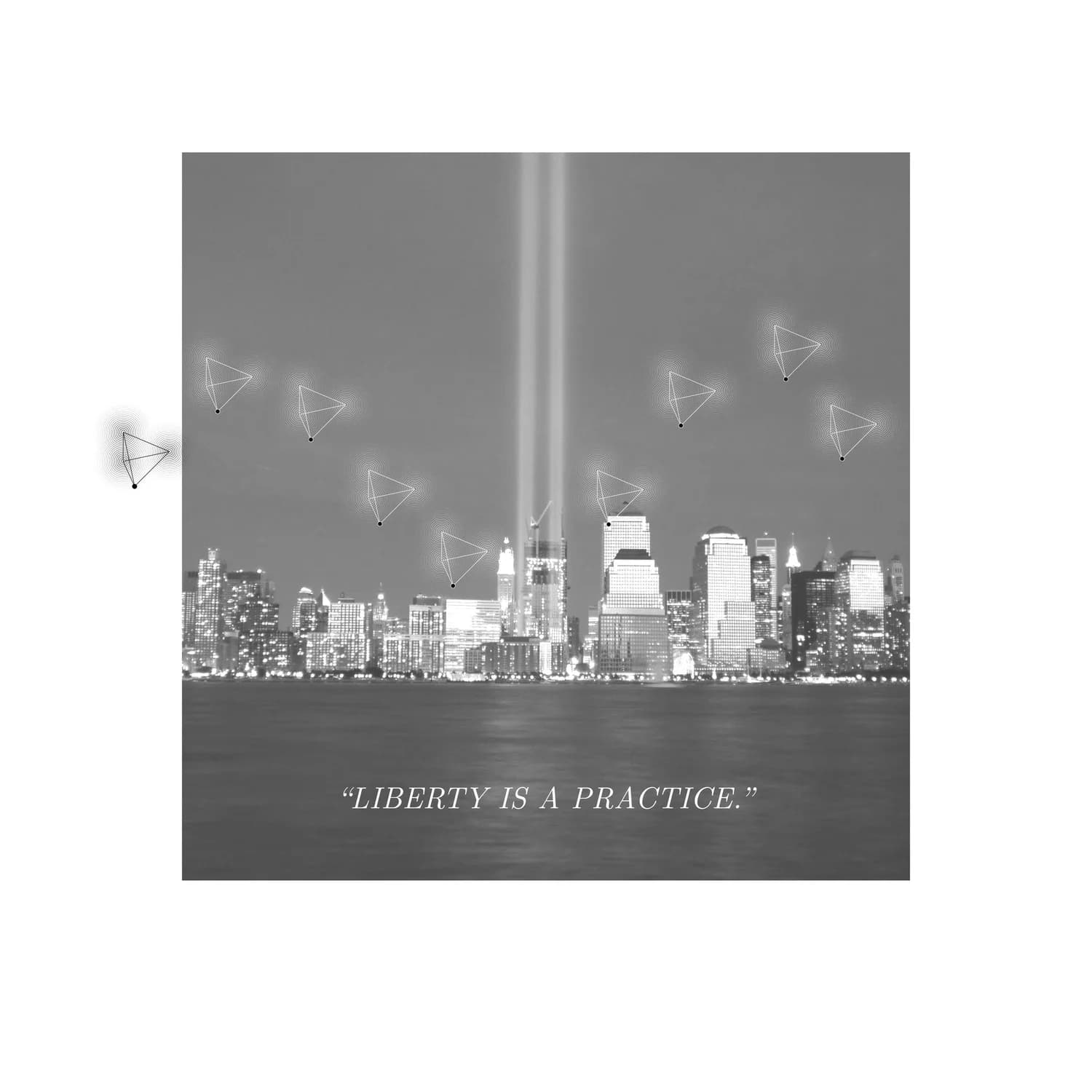 Drones of New York — Tribute in Light board